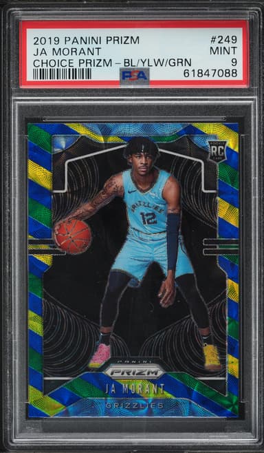 PANINI PRIZM CHOICE BLUE GREEN YELLOW JA MORANT ROOKIE #249