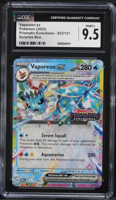 Pokemon SV Prismatic Evolutions Surprise Box Vaporeon ex #23