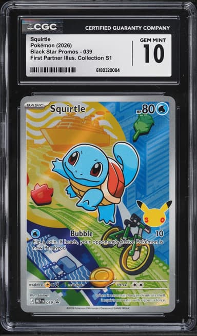 Pokemon Mega Promo First Partner Illustration S1 Full Art Squirtle #39