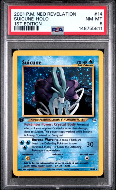Suicune-Holo 1st Edition