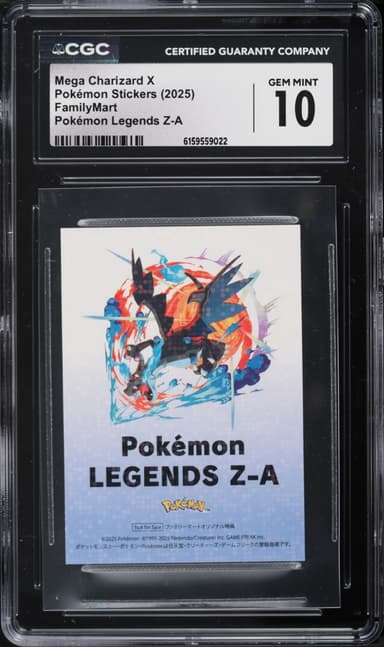 Pokemon Japanese Stickers FamilyMart Legends Z-A Mega Charizard X