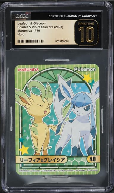 Pokemon Japanese Marumiya SV Stickers Holo Leafeon & Glaceon #40