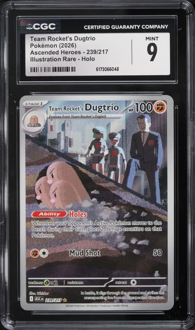 Pokemon Mega Evolution Ascended Heroes IR Team Rocket's Dugtrio #239