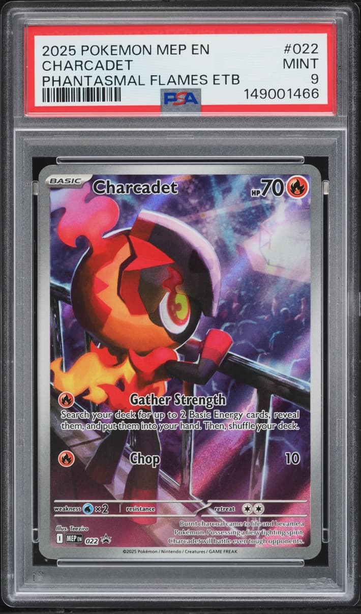 Pokemon Mega Evolution Promo Phantasmal Flames ETB Full Art Charcadet #22