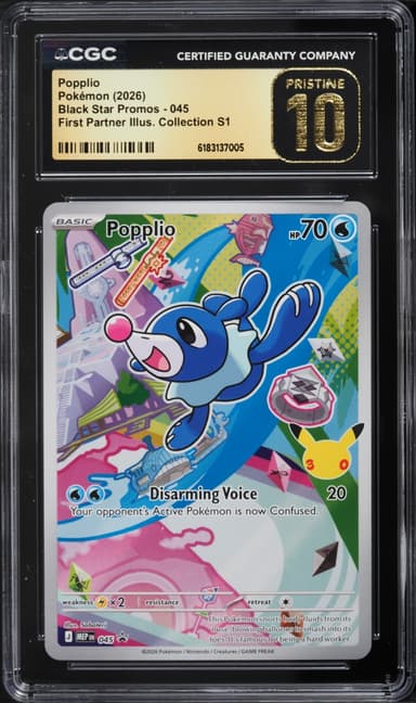 Pokemon Mega Evolution Promo First Partner Illustration S1 Full Art Popplio #45