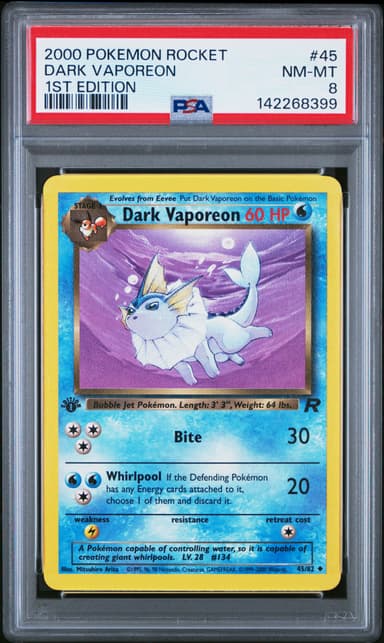 Dark Vaporeon 1st Edition