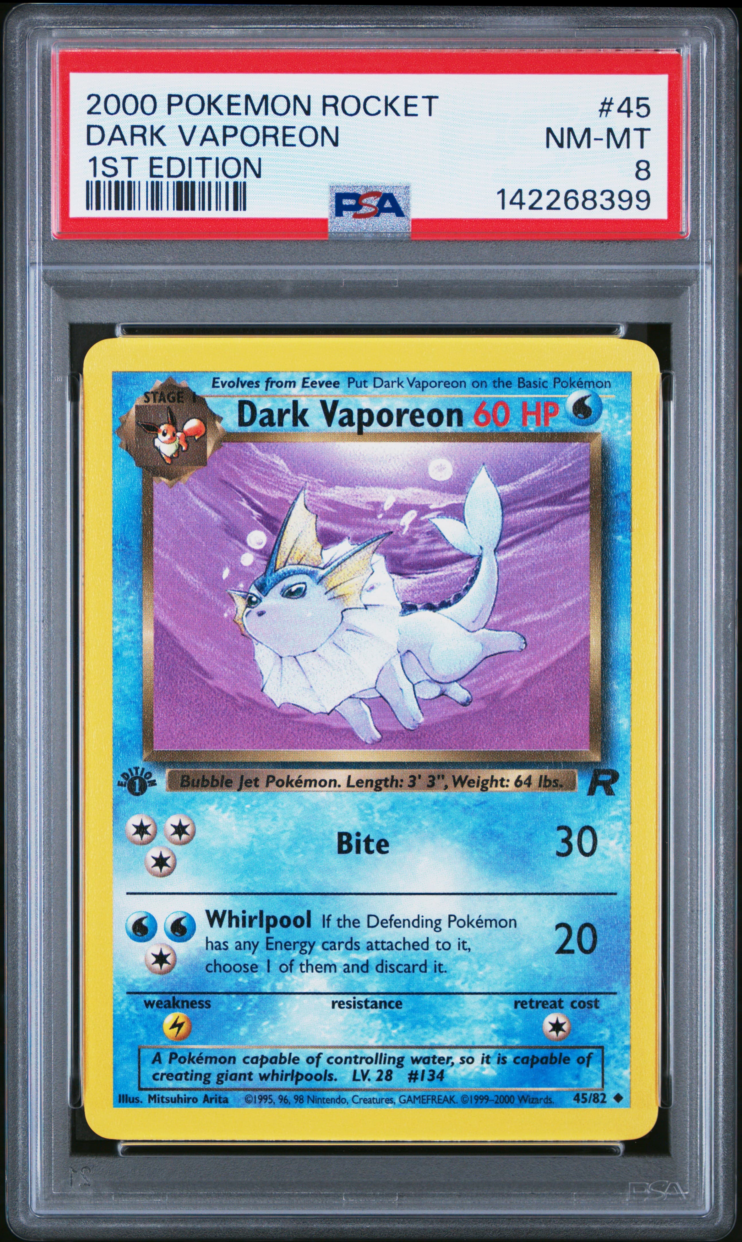 Dark Vaporeon 1st Edition