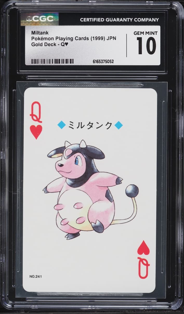 Pokemon Japanese Gold Poker Set Nintendo Playing Cards Miltank