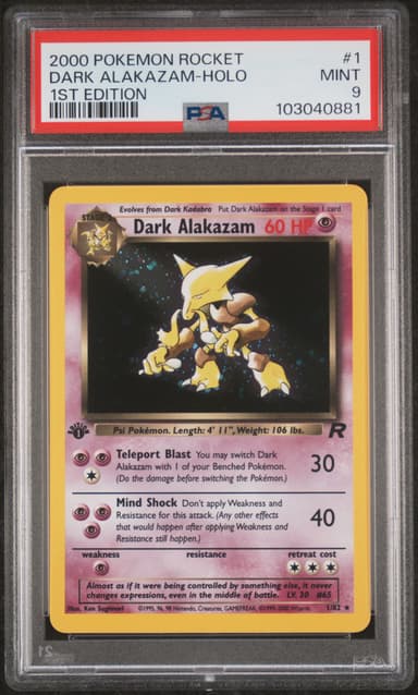 Dark Alakazam-Holo 1st Edition