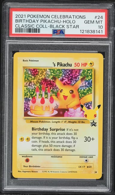 Birthday Pikachu-Holo