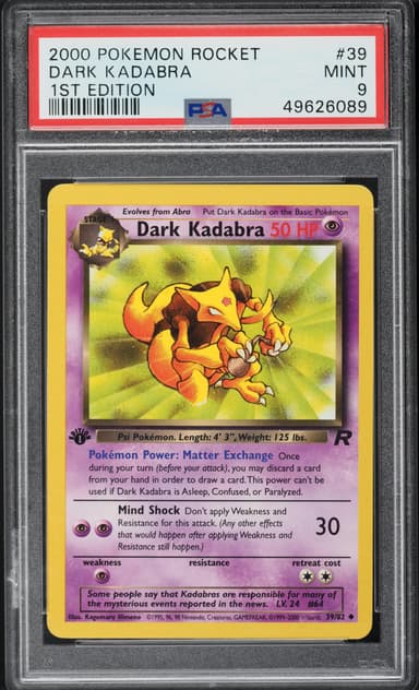 TEAM ROCKET 1ST EDITION DARK KADABRA