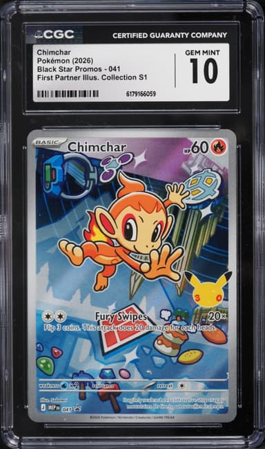 Pokemon Mega Evolution Promo First Partner Illustration S1 Full Art Chimchar #41