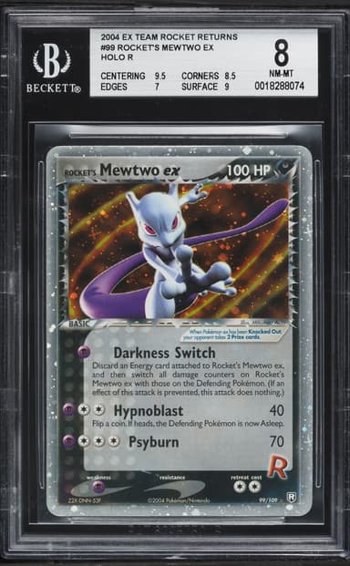 Pokemon EX Team Rocket Returns Holo Rocket's Mewtwo EX #99