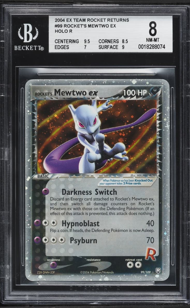Pokemon EX Team Rocket Returns Holo Rocket's Mewtwo EX #99