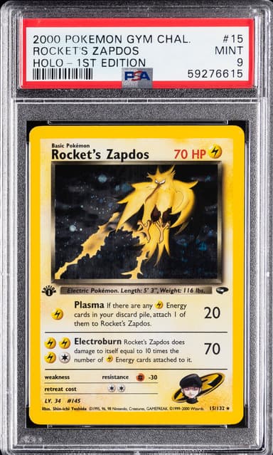 Rocket's Zapdos Holo-1st Edition