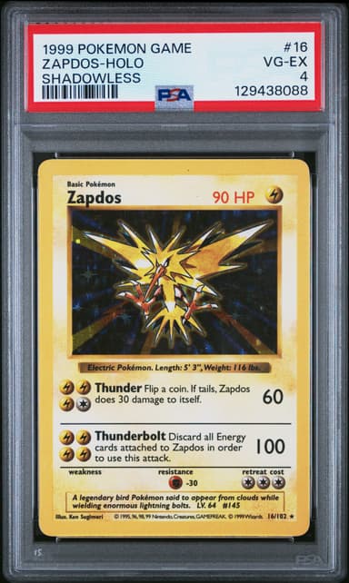 Zapdos-Holo Shadowless