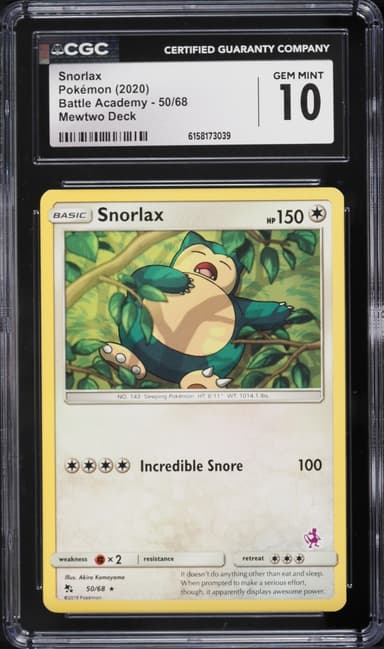 Pokemon Sword & Shield Battle Academy Mewtwo Deck Snorlax #50