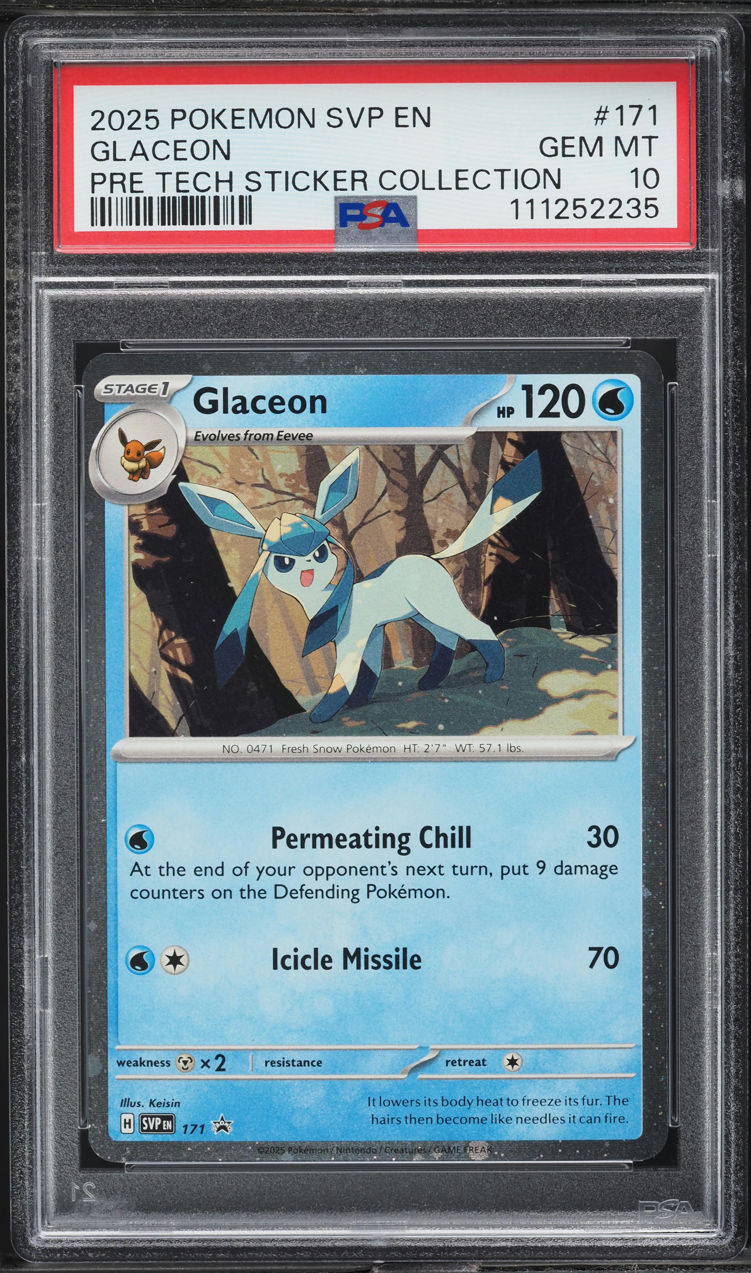 SV PROMO PRISMATIC EVOLUTION TECH STICKER GLACEON