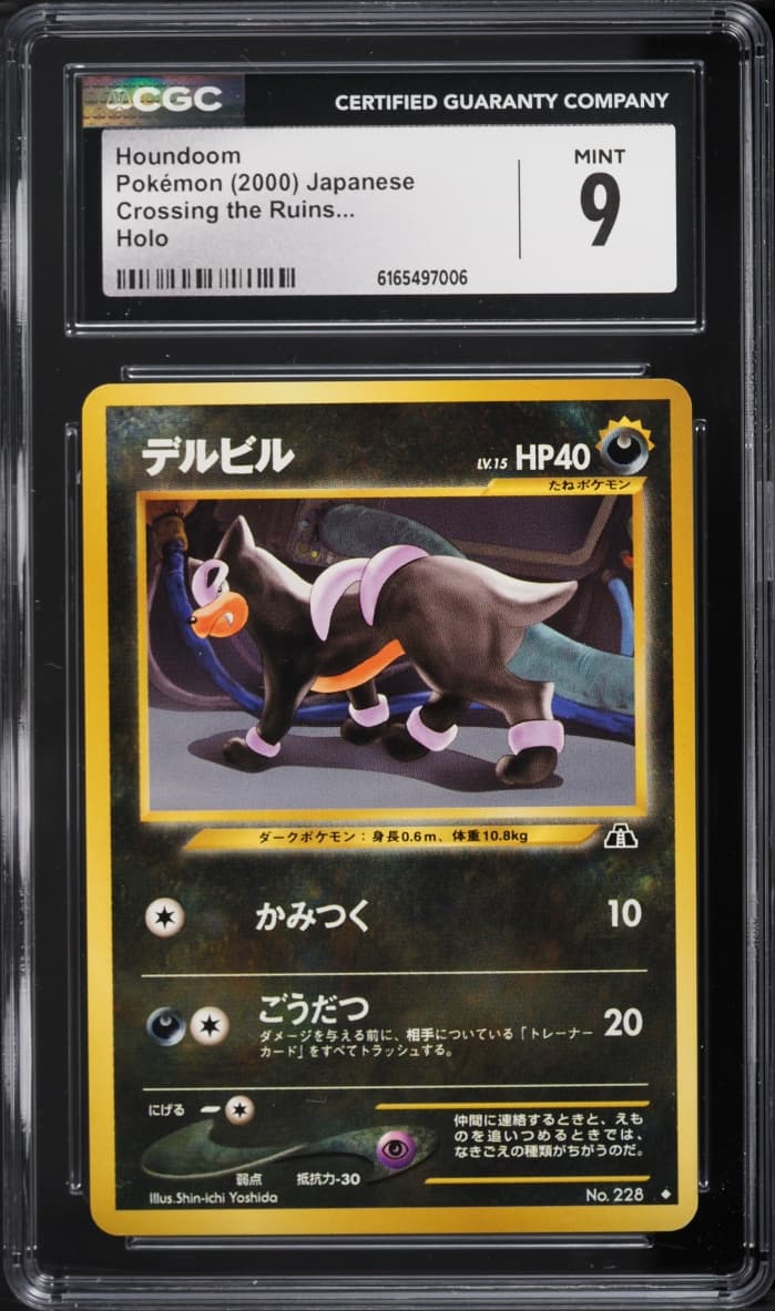 Pokemon Japanese Crossing The Ruins Holo Houndoom #229