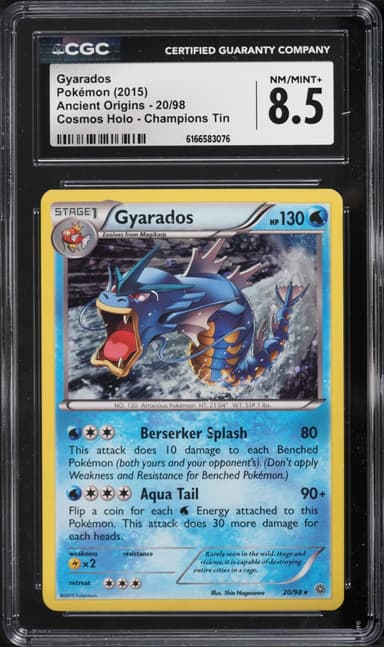 Pokemon XY Ancient Origins Cosmos Holo Champions Tin Gyarados #20