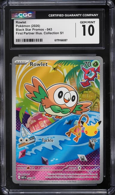 Pokemon Mega Promo First Partner Illustration Collection S1 Full Art Rowlet #43