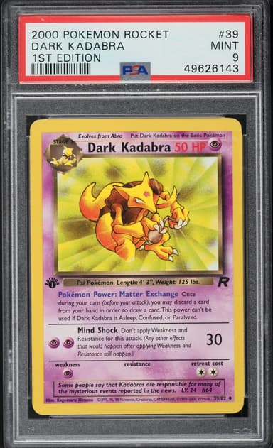 TEAM ROCKET 1ST EDITION DARK KADABRA