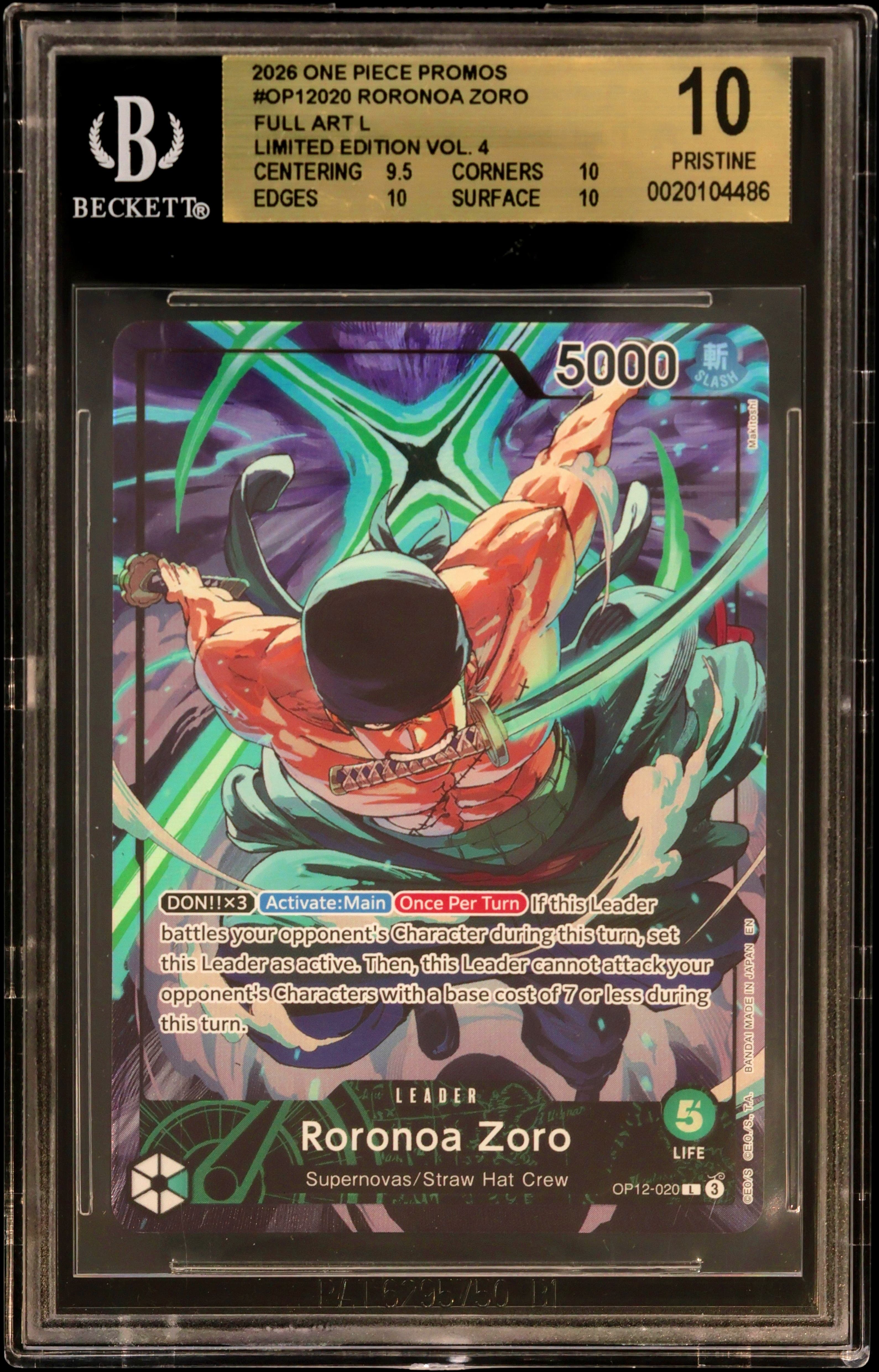 Roronoa Zoro FULL ART L/(Official Playmat Limited Edition Vol. 4)