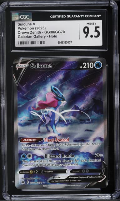 SWORD & SHIELD CROWN ZENITH FULL ART SUICUNE V