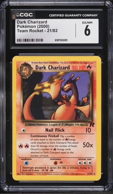 Pokemon Team Rocket Dark Charizard #21