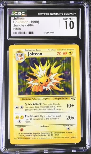 Jungle - Unlimited - English Jolteon Rare Holo