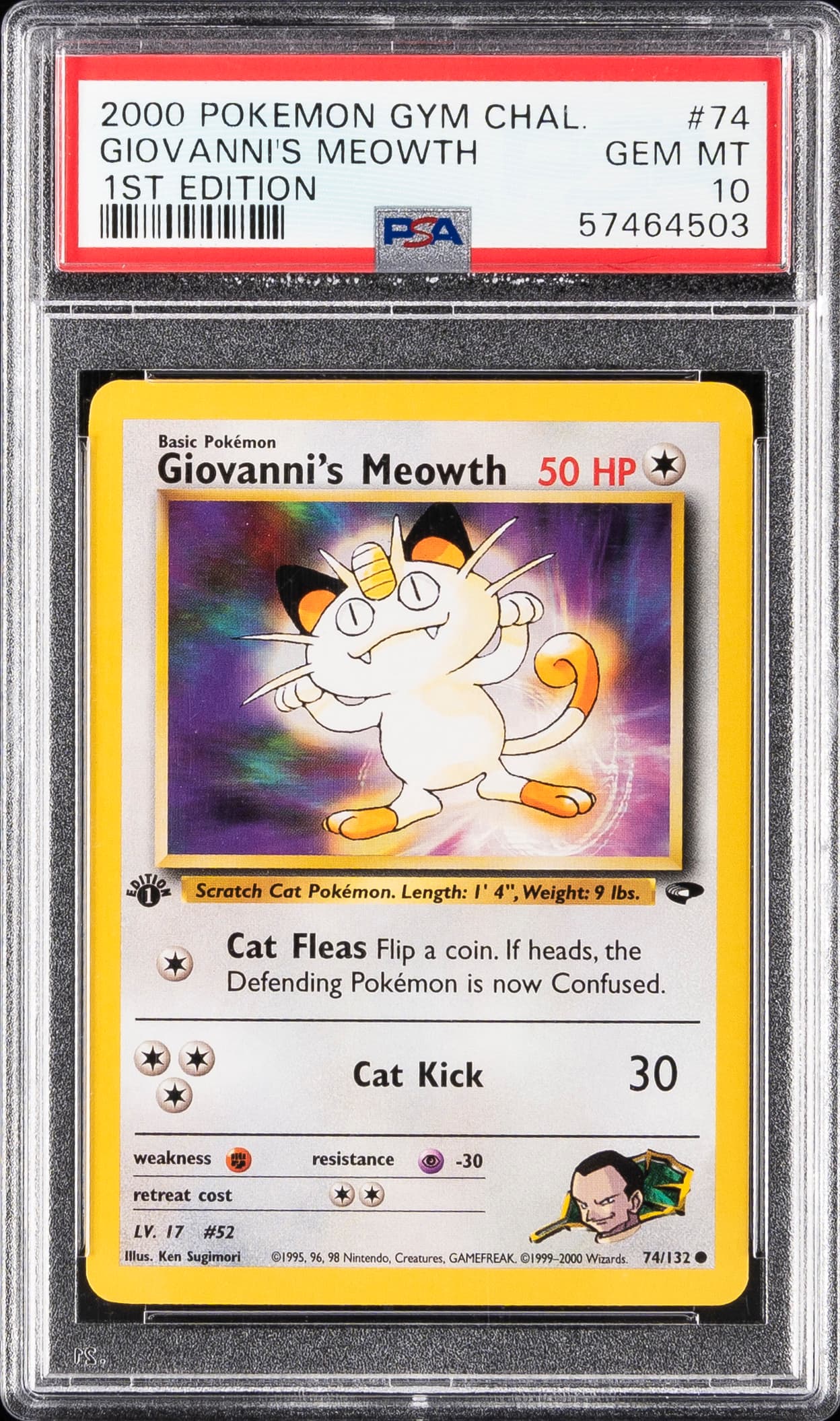 Giovanni's Meowth 1st Edition
