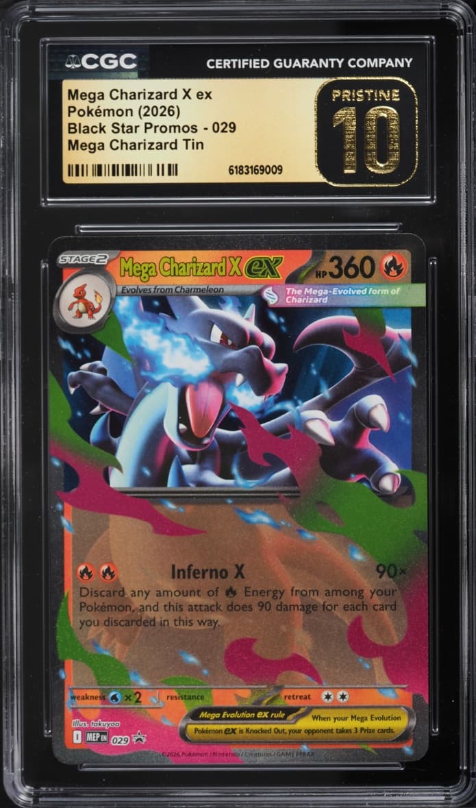 Pokemon Mega Evolution Promo Tin Mega Charizard X Ex #29