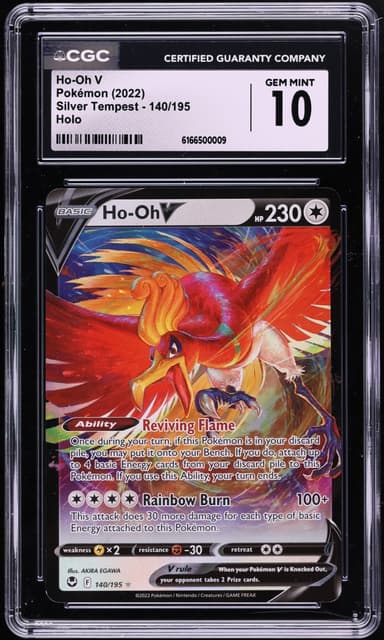 Pokemon Sword & Shield Silver Tempest Holo Ho-Oh V #140
