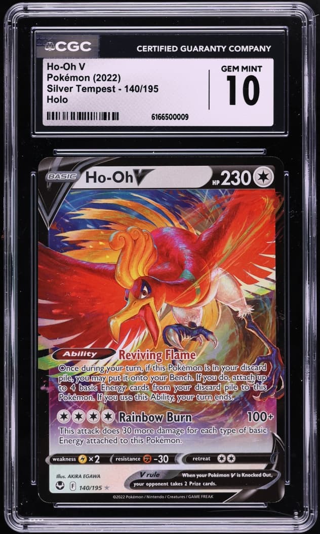 Pokemon Sword & Shield Silver Tempest Holo Ho-Oh V #140