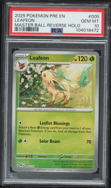 Leafeon Master Ball Reverse Holo