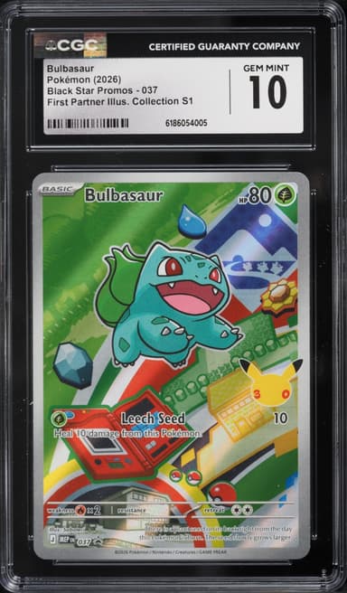 Pokemon Mega Promo First Partner Illustration S1 Full Art Bulbasaur #37