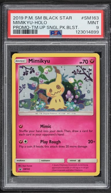 Pokemon Sun & Moon Black Star Promo Team Up Holo Mimikyu #SM163