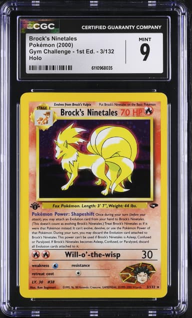 Gym Challenge - 1st Edition - English Brock's Ninetales Rare Holo