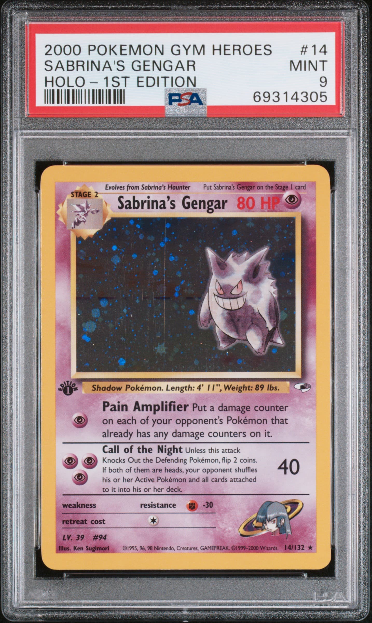 Sabrina's Gengar Holo-1st Edition