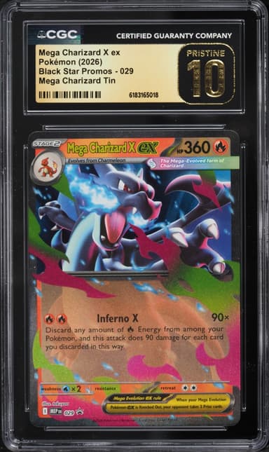 Pokemon Mega Evolution Promo Tin Mega Charizard X Ex #29