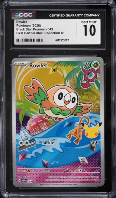 Pokemon Mega Promo First Partner Illustration S1 Full Art Rowlet #43