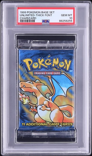 Pokemon Base Set Thick Font Charizard Base Foil Pack