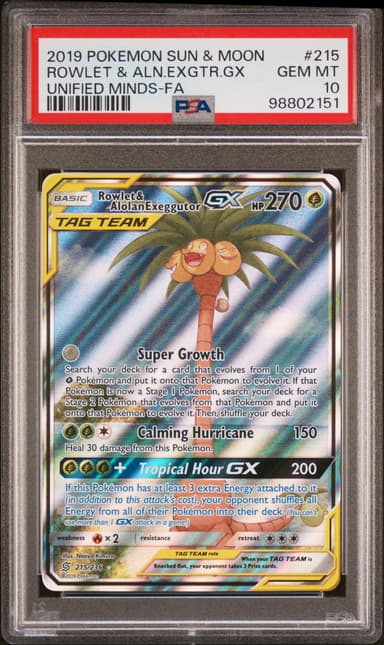 Full Art/Rowlet & Alolan Exeggutor GX