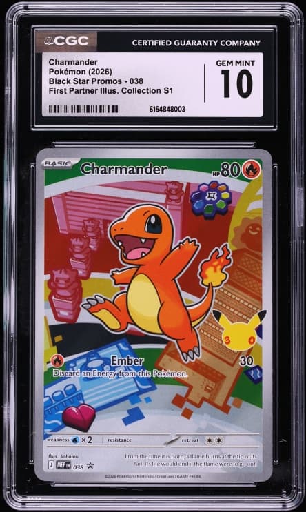 Pokemon Mega Evolution Promo First Partner Illustration Full Art Charmander #38