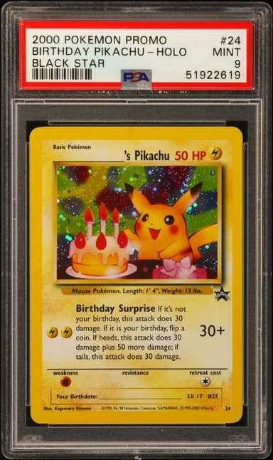 Birthday Pikachu-Holo