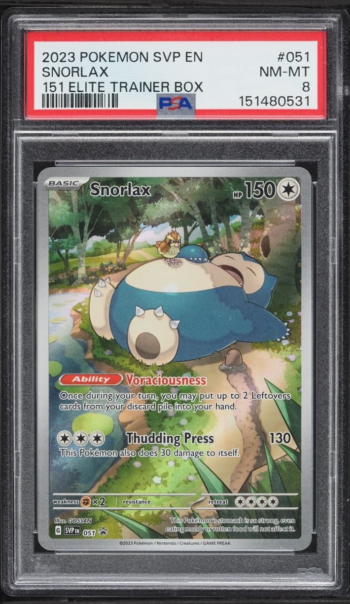 Pokemon Scarlet & Violet Promo 151 ETB Full Art Snorlax #51