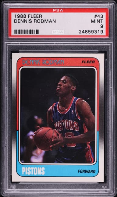Fleer Basketball Dennis Rodman ROOKIE #43