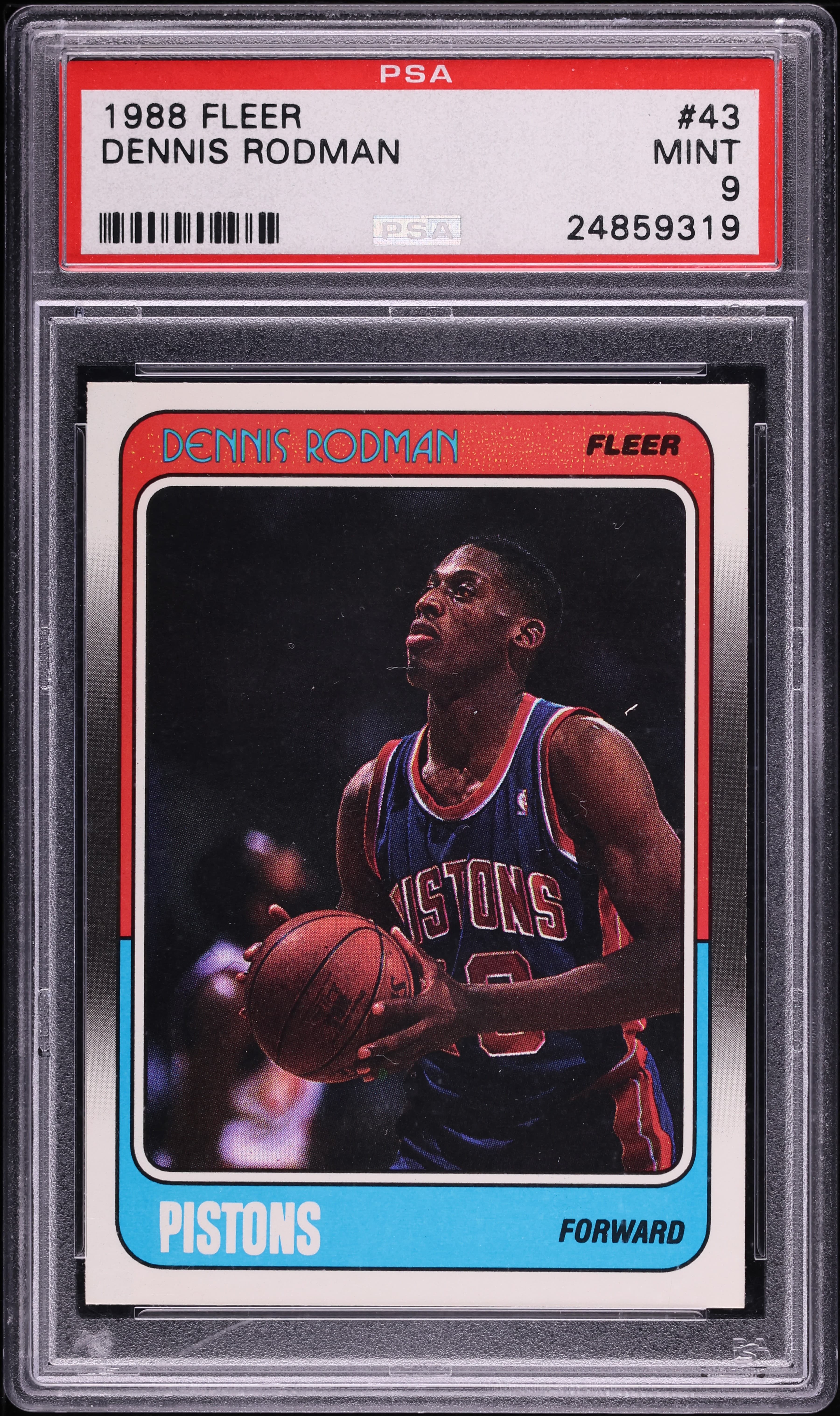 Fleer Basketball Dennis Rodman ROOKIE #43