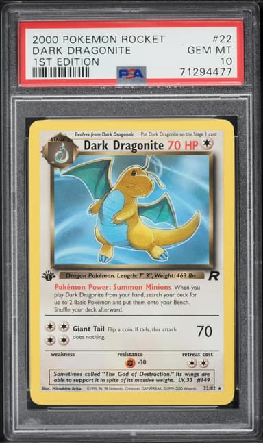 Dark Dragonite 1st Edition