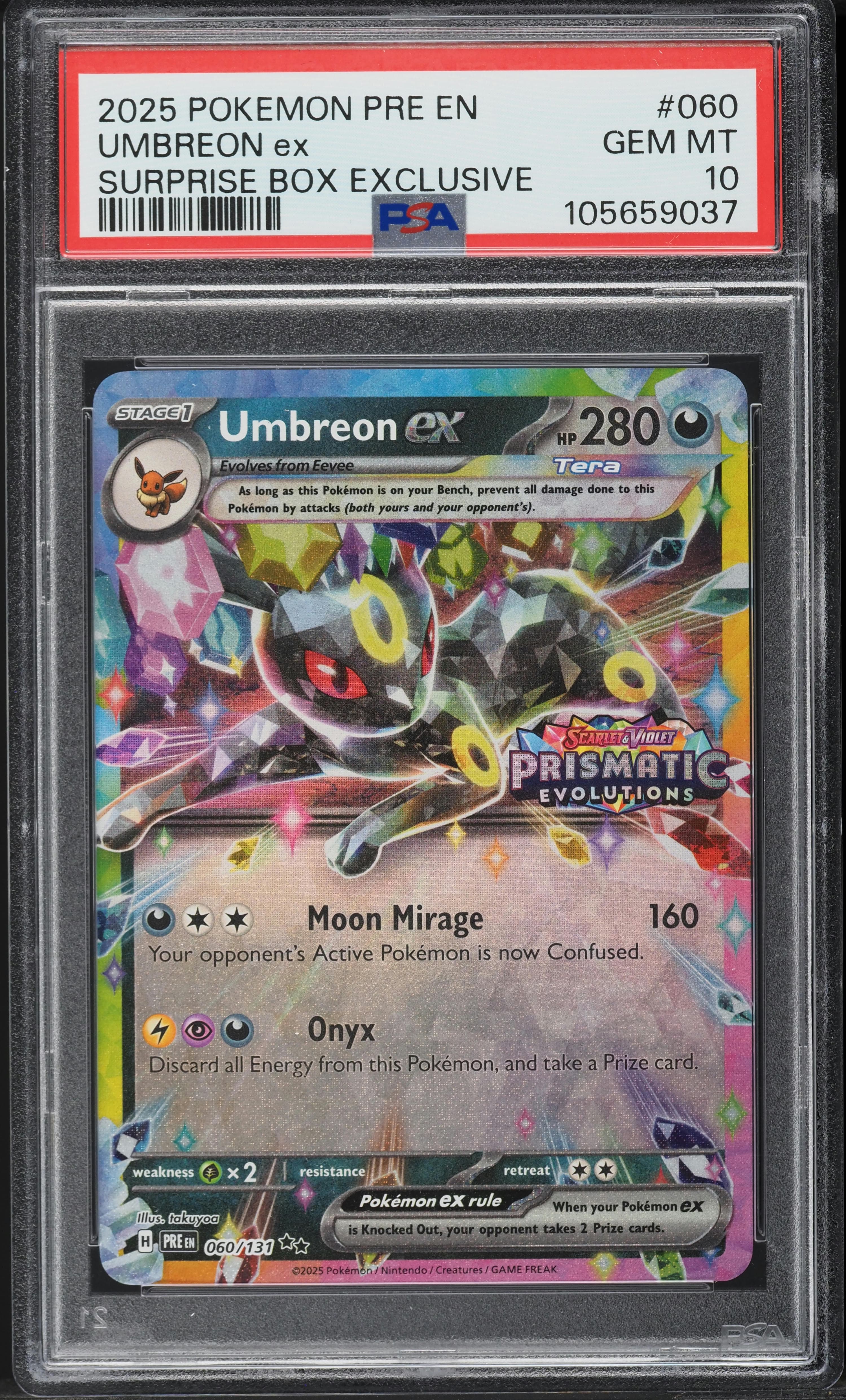 PRE EN-PRISMATIC EVOLUTIONS SURPRISE BOX EXCLUSIVE UMBREON EX